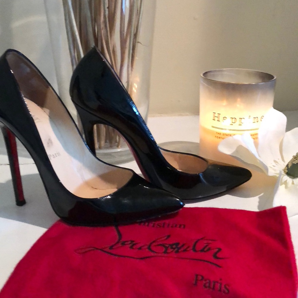 Christian Louboutins Black Patent Pigalle Pumps